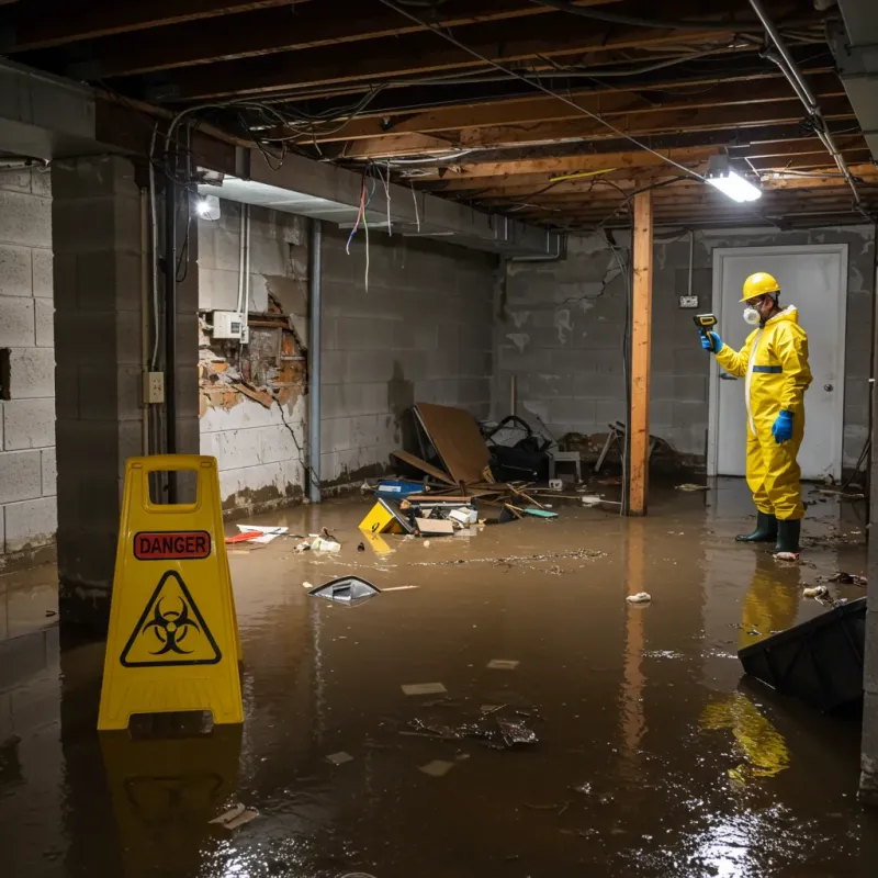 Flooded Basement Electrical Hazard in Sweetwater, TN Property