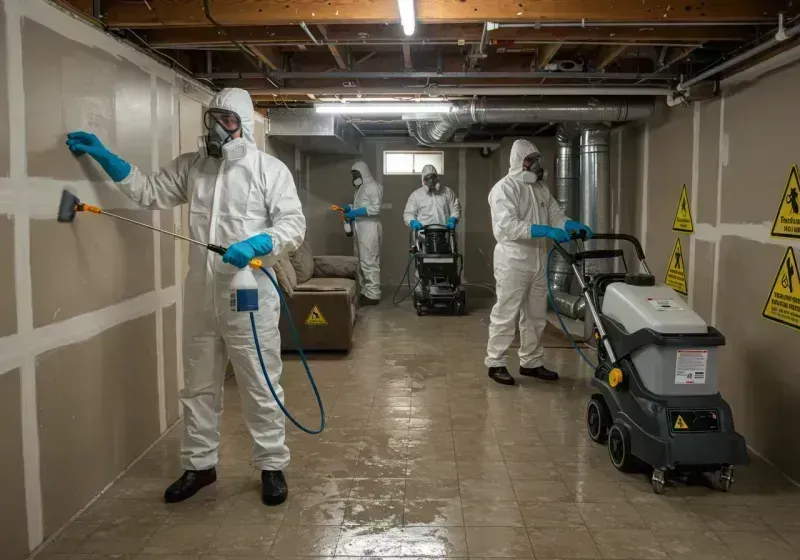 Basement Moisture Removal and Structural Drying process in Sweetwater, TN